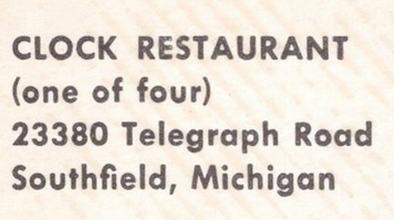 Clock Restaurant - Southfield - 23380 Telegraph Rd Postcard 2